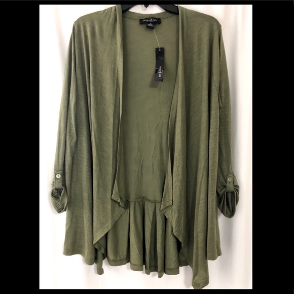 august silk Sweaters - NEW August Silk Draped Cardigan